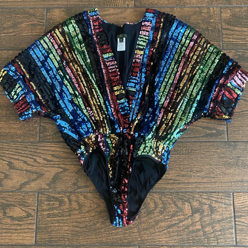 Sequin rainbow bodysuit
